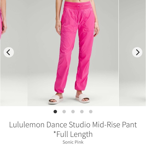 RARE Lululemon Dance Studio MR pants *Full Length Sz 4 SONIC PINK
